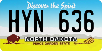 ND license plate HYN636