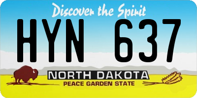 ND license plate HYN637