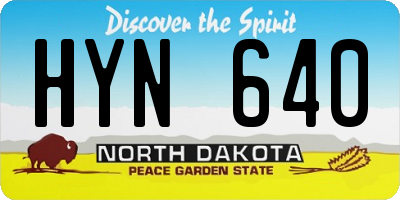 ND license plate HYN640