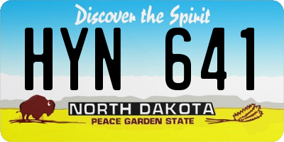 ND license plate HYN641