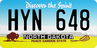 ND license plate HYN648