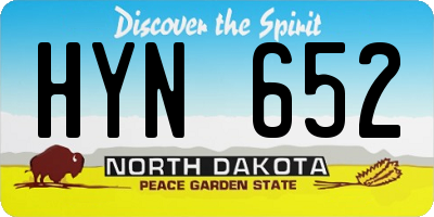 ND license plate HYN652