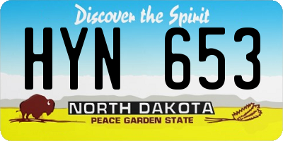 ND license plate HYN653