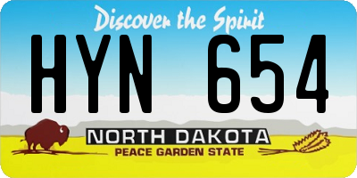 ND license plate HYN654