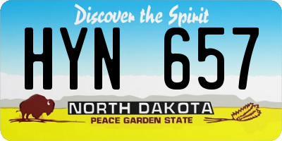 ND license plate HYN657