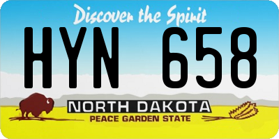 ND license plate HYN658