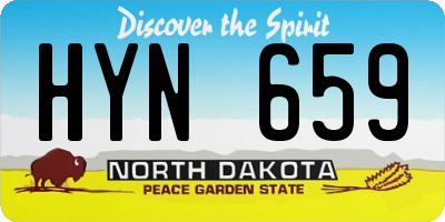 ND license plate HYN659