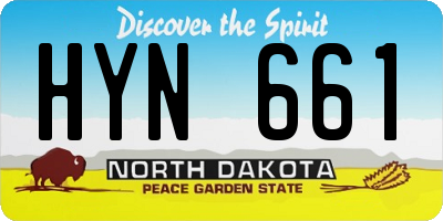 ND license plate HYN661
