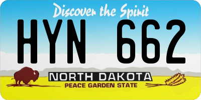 ND license plate HYN662