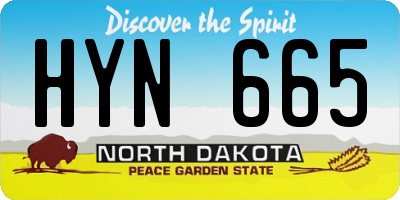 ND license plate HYN665