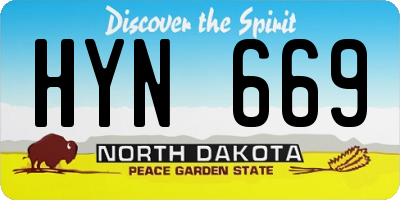 ND license plate HYN669
