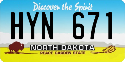 ND license plate HYN671