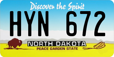ND license plate HYN672