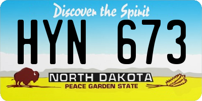 ND license plate HYN673