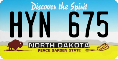 ND license plate HYN675