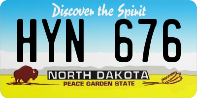 ND license plate HYN676