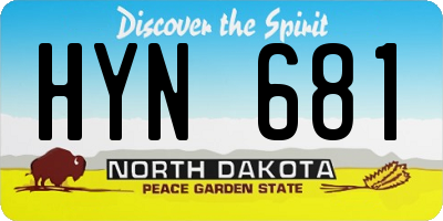 ND license plate HYN681