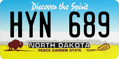 ND license plate HYN689