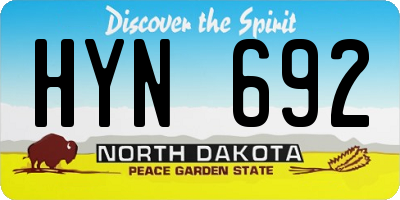 ND license plate HYN692