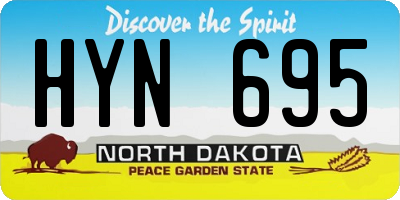 ND license plate HYN695