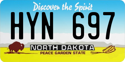 ND license plate HYN697