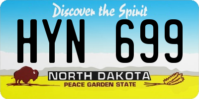 ND license plate HYN699