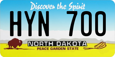 ND license plate HYN700