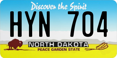 ND license plate HYN704