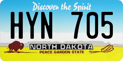 ND license plate HYN705