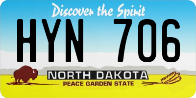 ND license plate HYN706