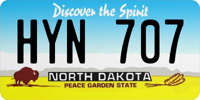ND license plate HYN707