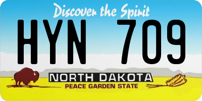 ND license plate HYN709