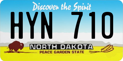 ND license plate HYN710
