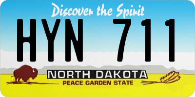 ND license plate HYN711