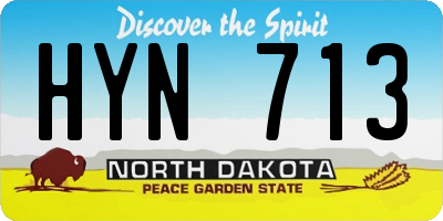 ND license plate HYN713