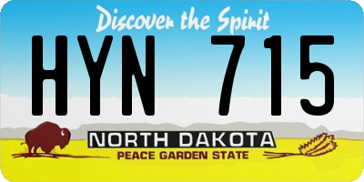 ND license plate HYN715