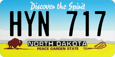 ND license plate HYN717