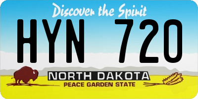 ND license plate HYN720
