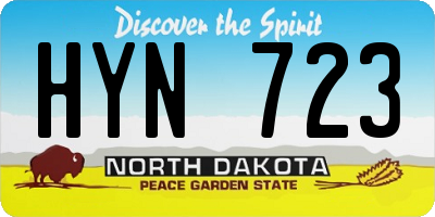 ND license plate HYN723