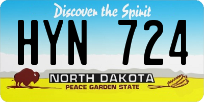 ND license plate HYN724