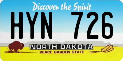 ND license plate HYN726