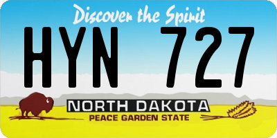 ND license plate HYN727