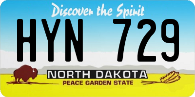ND license plate HYN729