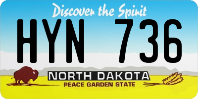 ND license plate HYN736