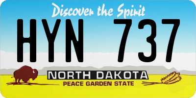 ND license plate HYN737