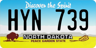 ND license plate HYN739