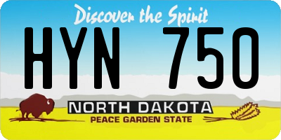 ND license plate HYN750