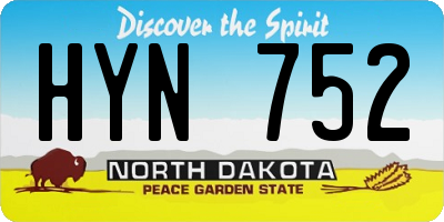 ND license plate HYN752