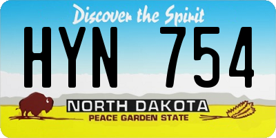 ND license plate HYN754