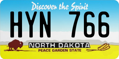ND license plate HYN766